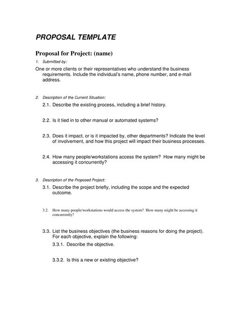 project proposal sentence examples