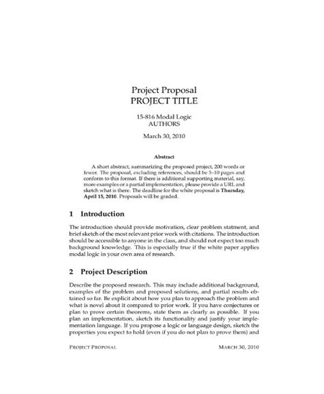 Project Proposal Title Example About Environment