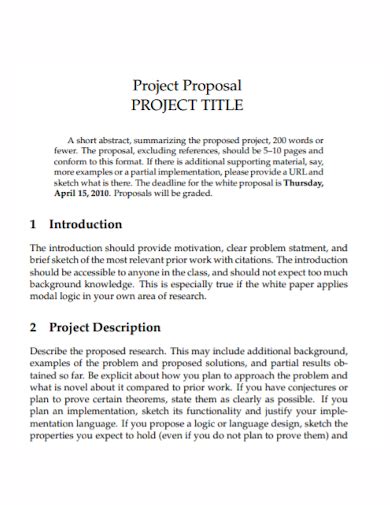 project proposal title examples for students