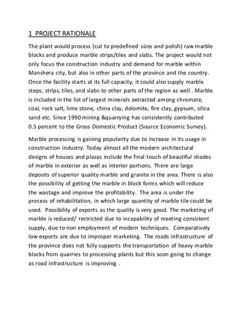 project rationale example