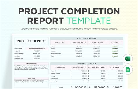 21+ Free Project Report Template Word Excel Formats