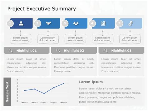 project summary in a slide template