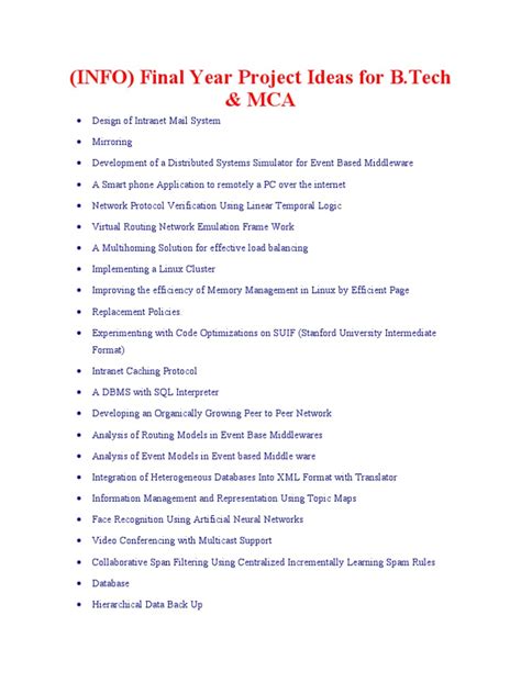  62 Essential Project Topics For Mca Recomended Post
