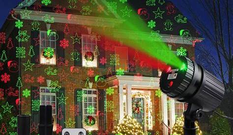 Projecteur Deco Noel Solaire LED Laser Façade CHRISTMAS Avec Panneau