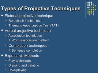 projective techniques in research methodology