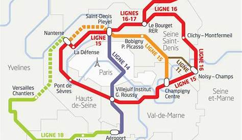 Projet Grand Paris Carte Express Layout, FIledeFrance © SGP