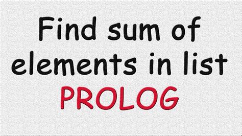 Prolog Find Element In List