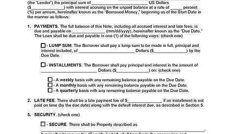 Promissory Note Template Illinois