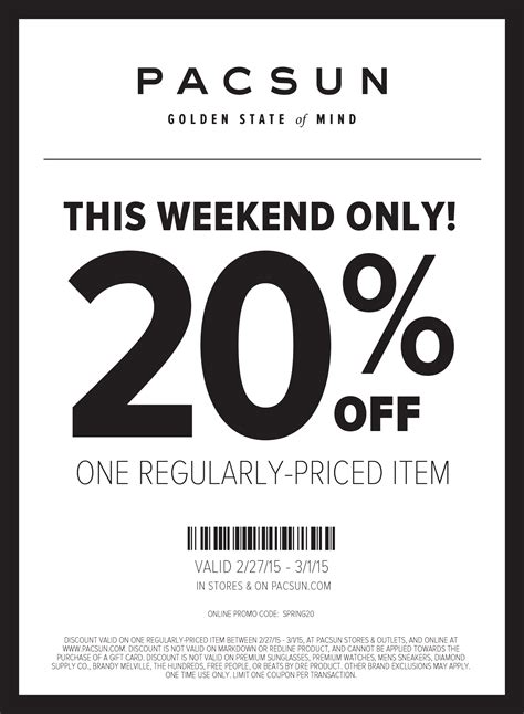 PacSun 10 off 25 Coupon Valid Today & Saturday Only