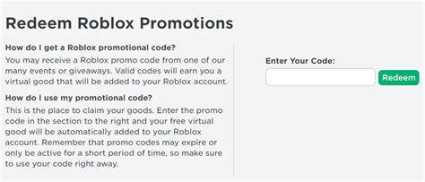 Roblox Promo Codes July 2020