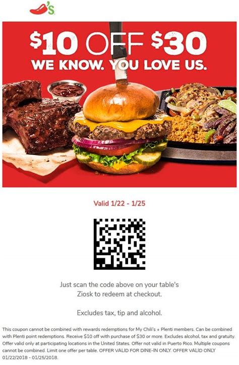 promo codes for chilis