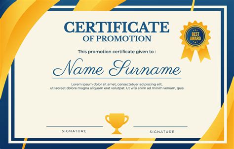 Browse Our Example of School Promotion Certificate Template