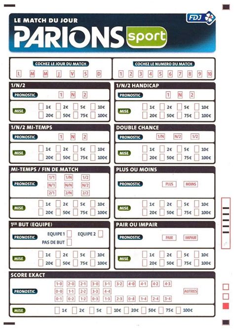 pronostic foot parions sport