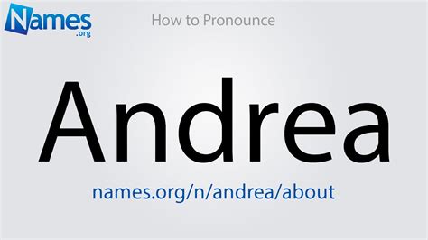 pronounce name andrea