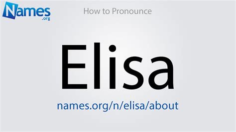 pronounce name elisa