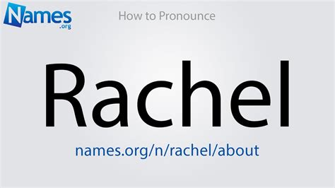 pronounce name rachel