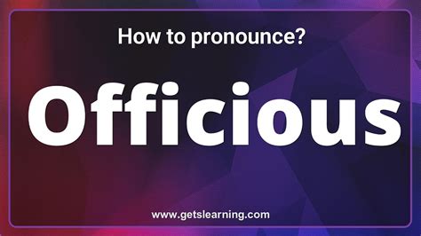 pronounce officious