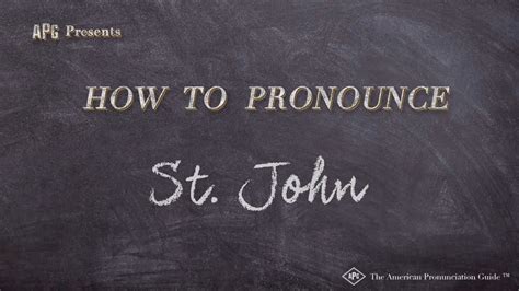 Pronounce St John