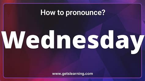 pronounce wednesday in english