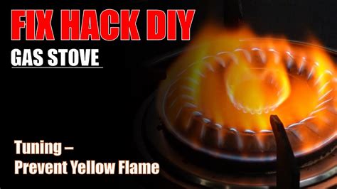 Propane Cooktop Yellow Flame
