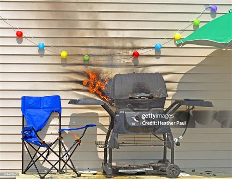 Propane Grill On Fire