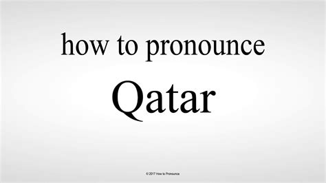 proper pronunciation of qatar