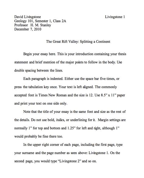 proper writing format example