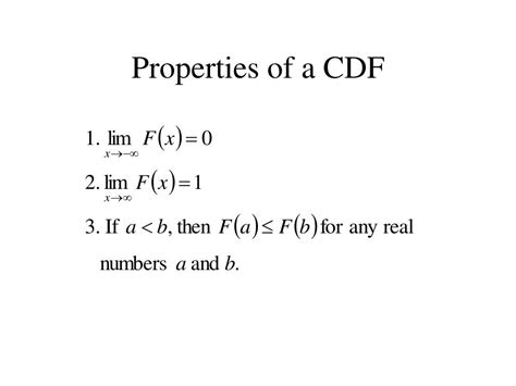 properties of cdf in probability