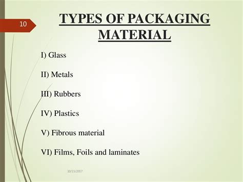Properties Of Packaging Materials Slideshare