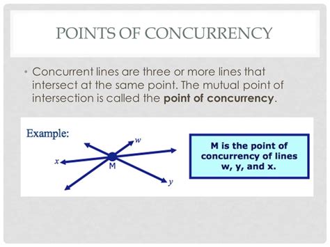 Properties Of Points Of Concurrency