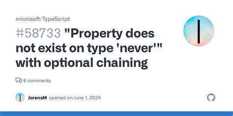 property does not exist on type 'never'