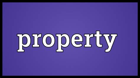 property meaning in telugu