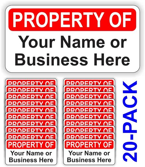 Property Stickers Labels