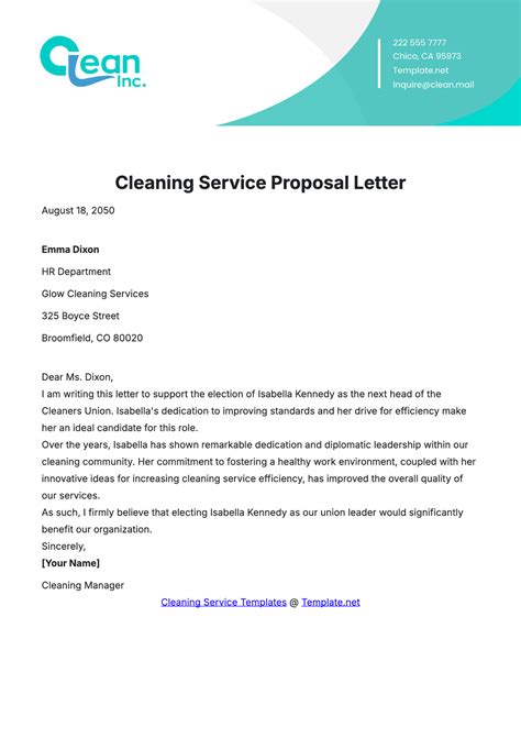 Cleaning Proposal Letter and how to make it interesting to read Mous