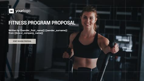 Proposal Software Examples For Fitness Trainers