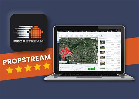 PropStream real estate data platform interface showing property records