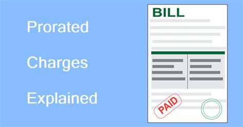 prorated charges in spanish