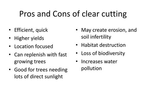 pros and cons of selective cutting