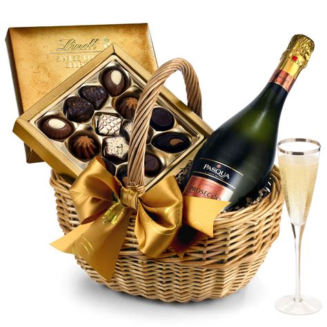 prosecco and chocolate gift basket