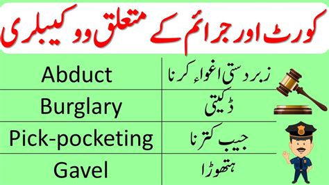 prosecutor meaning in urdu and examples pdf