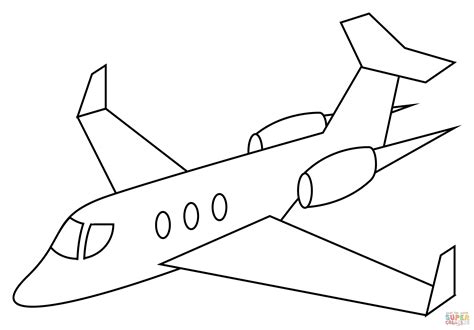 prosty samolot dzieci kolorowanka