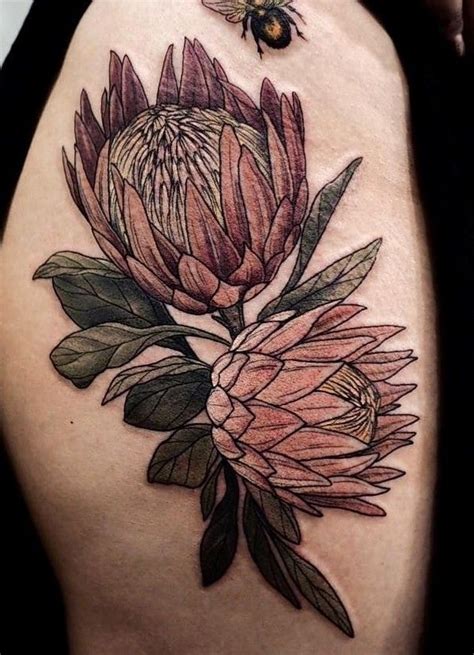 Cool Protea Flower Tattoo Designs 2023