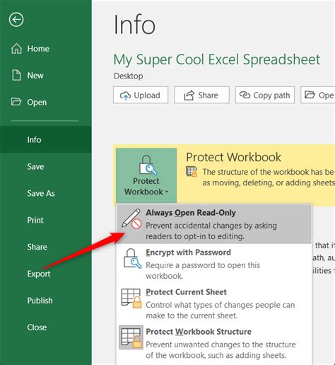 Protect An Excel Spreadsheet Read-Only