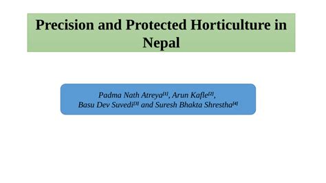 protected horticulture in nepal