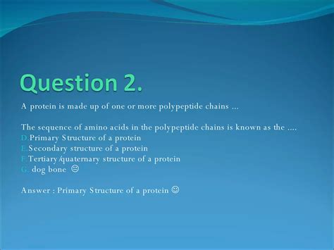 Protein Structure Quiz