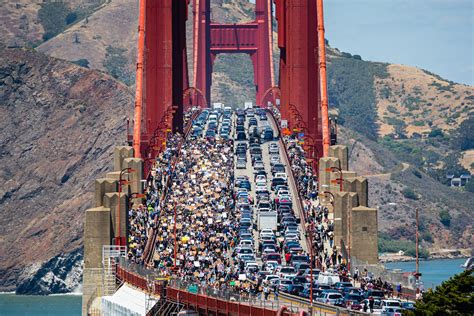 Protesters Golden Gate Bridge