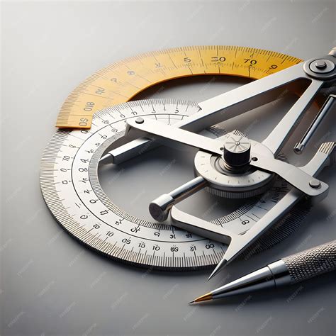Protractor With Compass And Ruler