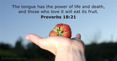 Proverbs 18:21 - Words Have Power: Choose Wisely