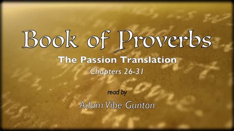 proverbs the passion translation