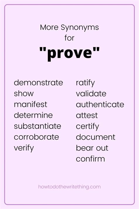 proves synonym